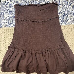 American Eagle Outfitters Chocolate A-Line Skirt